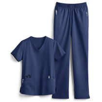 Classic Scrub Sets For Women | 6-pocket Scrub Sets V-neck Scrub Tops&Elastic Waist Pants | Wholesale Scrub Sets Manufacturer