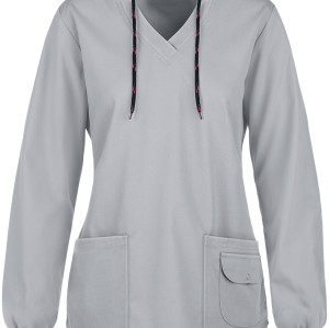 Nursing Scrub Hoodies For Women | 4-Pocket Scrub Pullover Hoodies Cotton | Wholesale Scrub Top Hoodies With Logo Supplier