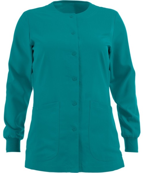 Scrub Jackets For Women | 4-Pocket Round Neck Warm-Up Modern Fit Scrub Jackets | Wholesale Scrub Jackets Manufacturer