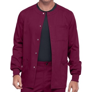 Scrub Jackets For Men | Men's 3-Pocket Snap Front Scrub Jackets Warm Up | Wholesale Scrub Snap Jacket Manufacturer