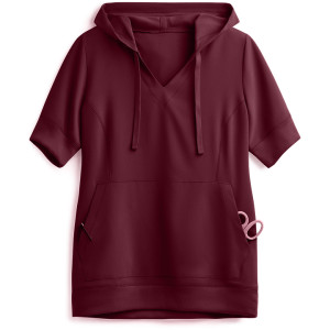 Scrub Hoodies Women's | 2-Pocket Short Sleeve Scrub Hoodies Pullover | Wholesale Nurse Scrub Hoodies Manufacturer