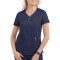 Scrub Tops For Women | 5-Pocket Short Sleeve Henley Scrub Tops 4 Way Stretch | Wholesale Scrub tops With Logo Supplier