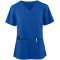 Scrub Tops For Women | 2-Pocket Knit Side Panel V-Neck Scrub Tops | Quality Medical Scrub Tops Wholesale