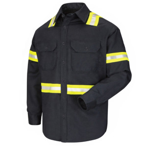 Uniforms Construction Workwear | Long Sleeve Construction Worker Shirts Reflective Tape | Wholesale Work Shirts Uniforms