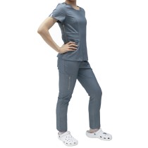 Scrub Nurse Uniforms Stylish | Short Sleeve Round Neck Fashion Scrub Uniforms With Logo | Uniform Scrubs Wholesale Supplier