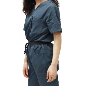 Womens Scrub Uniforms Wholesale | Short Sleeve V-neck Scrub tops&Drawstring Jogger pants | Wholesale Scrub Uniforms With Logo