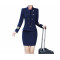 Stylish Airline Flight Attendant Uniforms Women | Long Sleeve Flight Attendant Dress Uniform | Custom Flight Attendant Uniforms