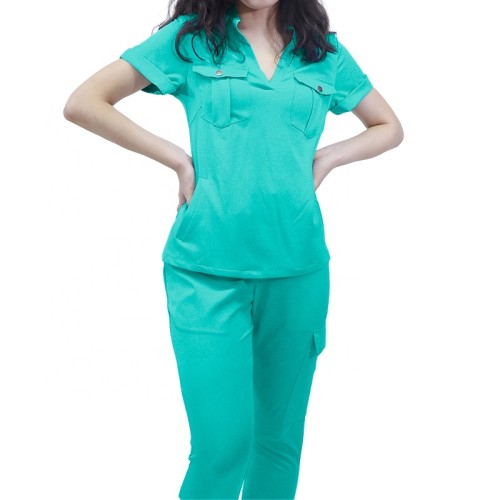 Stylish Scrub Uniforms Wholesale | Short Sleeve V neck Scrub Nurse Uniforms | Uniform Scrubs Wholesale Supplier