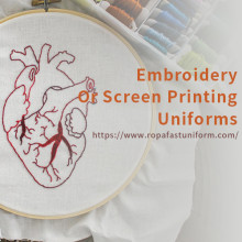 Embroidery or screen printing uniforms