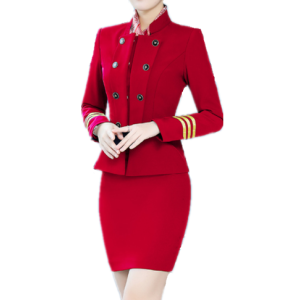 Stylish Airline Flight Attendant Uniforms Women | Long Sleeve Flight Attendant Dress Uniform | Custom Flight Attendant Uniforms