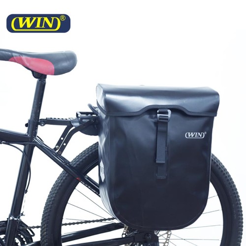 Outdoor RPET 600D PVC Free Reflective Logo Print Bag Bicycle Pannier Bag