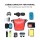 RPET Ripstop PVC Free Red Color Waterproof Pannier Bag For Bicycle