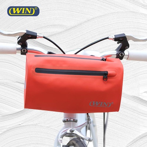 Custom Logo Welded 600D PVC Free Bike Handlebar Bag For Riding