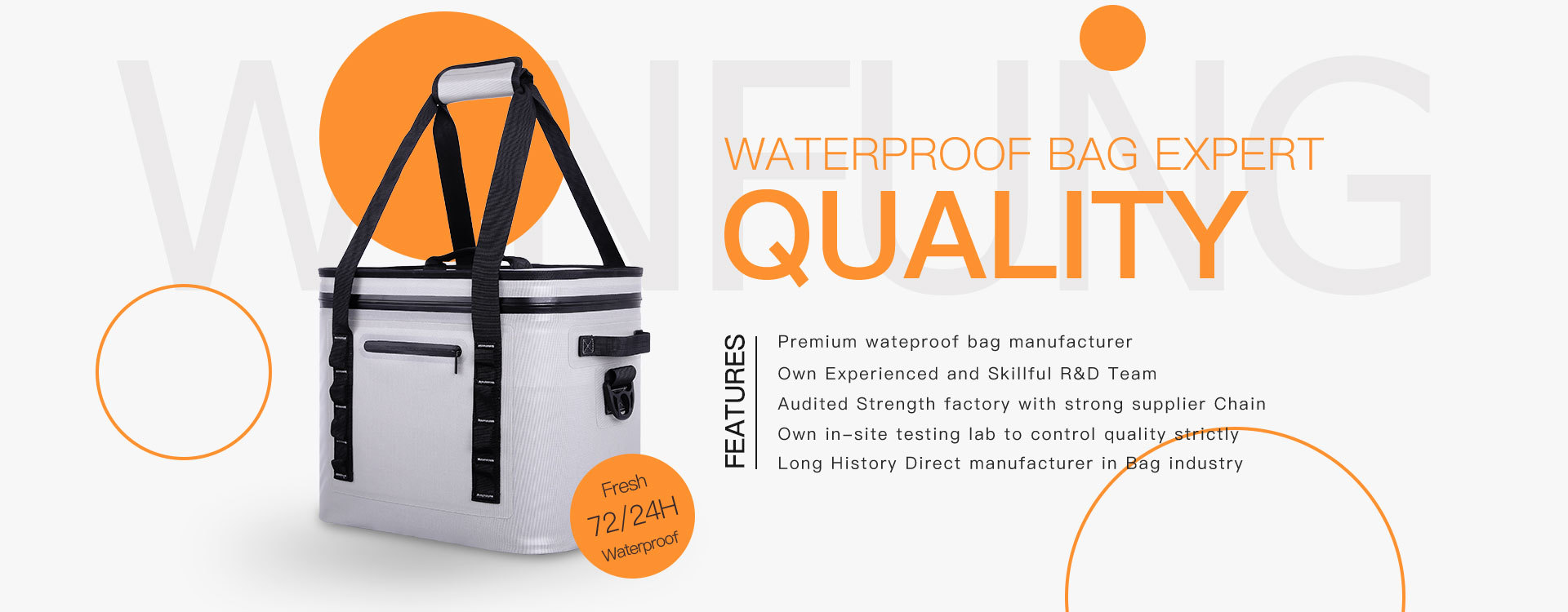 The professional performance on waterproof bag of Winfung