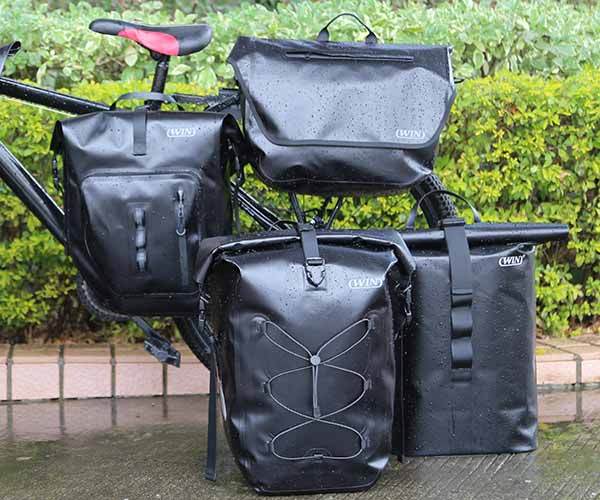 Bicycle panniers and backpacks with large capacity and waterproof
