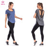 Mesh sports T-shirt women's loose quick-drying running blouse Wholesale loose sports T-shirt