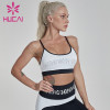 Color contrast letter printing gathered slim band sexy bra sports bra wholesale suppliers