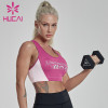 Two-tone stitching racer back sports bra production