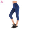 Wholesale summer thin nude yoga pants pocket 7 / 8 pants elastic high waist  blank yoga pants wholesale