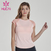 Custom sports t shirts women's top short sleeve loose and thin mesh splicing fitness suit