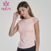 Custom sports t shirts women's top short sleeve loose and thin mesh splicing fitness suit