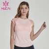 Custom sports t shirts women's top short sleeve loose and thin mesh splicing fitness suit