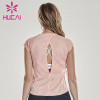 Custom sports t shirts women's top short sleeve loose and thin mesh splicing fitness suit