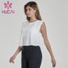 wholesale blank fitness apparel breathable mesh sleeveless short fitness shirt