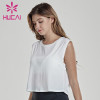 wholesale blank fitness apparel breathable mesh sleeveless short fitness shirt