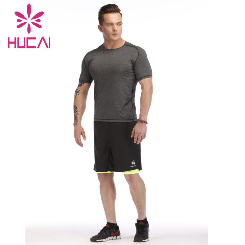 mens jogging suits wholesale fitness training T-shirt sports two-piece set