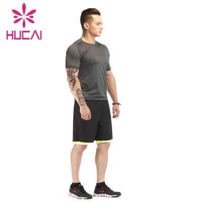 OEM mens jogging suits fitness training T-shirt sports two-piece set private label