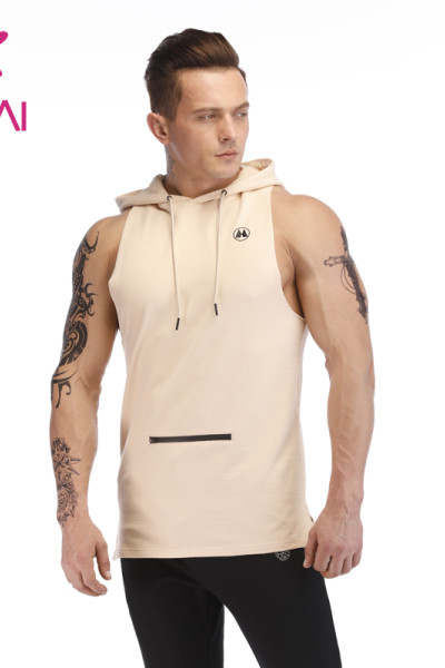 Mens Athletic Wear Custom Tank Tops Fashion Summer Hoodies Sleeveless