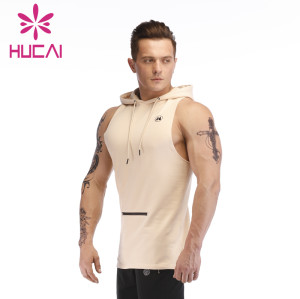 Mens athletic wear wholesale tank tops fashion summer hooded sleeveless