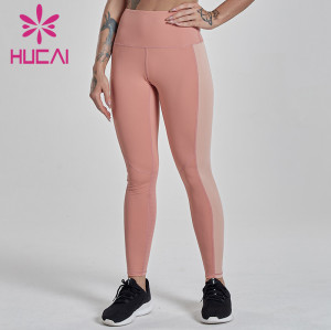 wholesale activewear leggings  splicing design Yoga Pants women wear high waist hip fitness pants