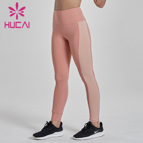wholesale activewear leggings  splicing design Yoga Pants women wear high waist hip fitness pants
