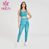 European and American new plant printing elastic quick drying fitness suit women's running sports leisure Yoga suit