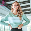 Women's loose Fitness Yoga long sleeve splicing top yoga product distributors