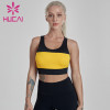 Active Contrast Color Design Custom Elastic Band Sports Bra