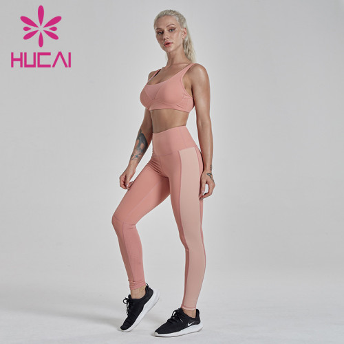 Contrast stitching Yoga suit activewear wholesale canada