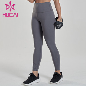 wholesale athletic leggings  iron grey fitness pants
