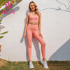 Pink Yoga suit bra pants two piece suit activewear sets wholesale