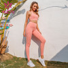 Pink Yoga suit bra pants two piece suit activewear sets wholesale