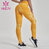 customized fold over yoga pants yellow high waisted legging