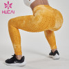 customized fold over yoga pants yellow high waisted legging