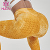 customized fold over yoga pants yellow high waisted legging