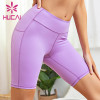 Neon color biker shorts for plus size wholesale high waist and hip