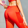 wholesale workout leggings with pockets support custom logo