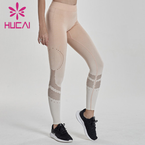 wholesale mesh yoga leggings high waist and hips show thin
