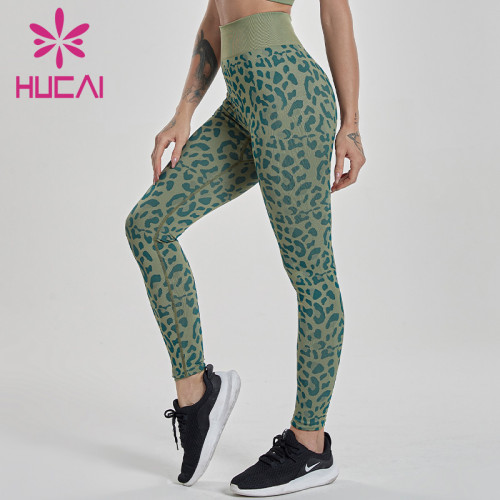 wholesale leopard print yoga leggings high waist breech pants