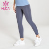 Custom dark grey yoga leggings high quality high waist fitness pants